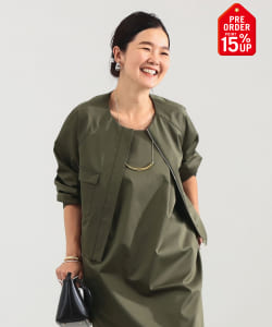 【+15%ポイントUP】エディター東原妙子 × Demi-Luxe BEAMS / シャイニー ポケット ショートブルゾン
