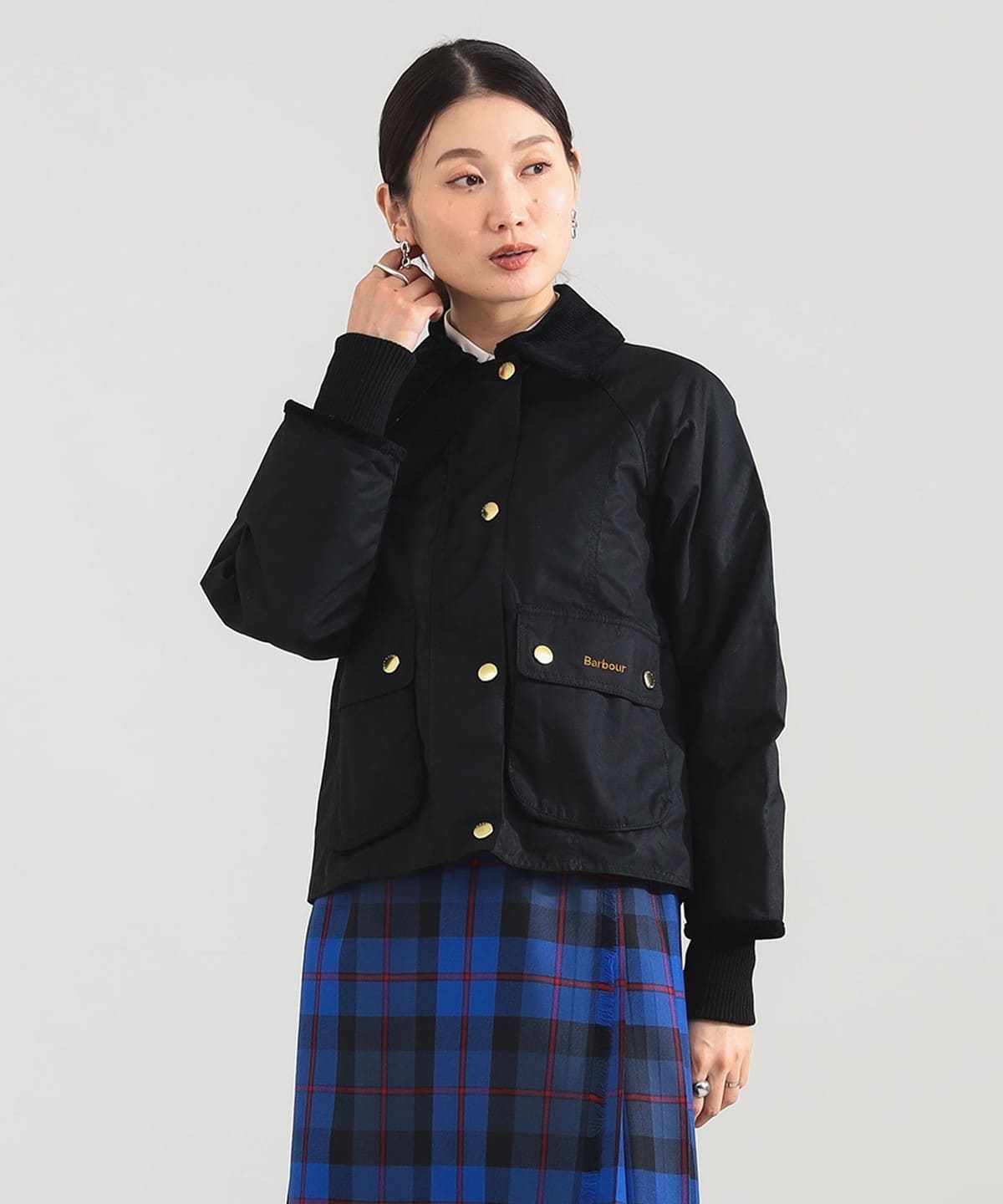 【POP UP STORE開催中】Barbour バブアー / BEADNELL クロップド ワックス ジャケット ブルゾン ブルゾン WOMEN BLACK 12