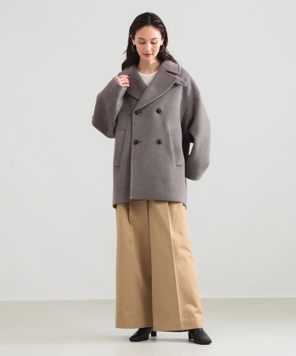 【+10%ポイントUP】TICCA / ウール ピーコート Model：H171 B80 W58 H86　Size：ONE SIZE