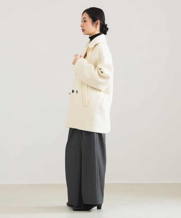 ★値下げ★Demi- Luxe BEAMS ピーコート　オフホワイト ☆値下げ☆Demi- Luxe BEAMS ピーコート オフホワイト ☆値下げ