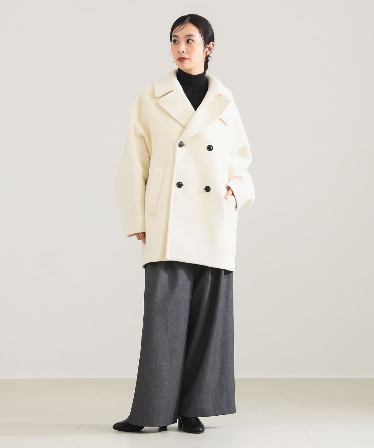 Demi-Luxe BEAMS（デミルクス ビームス）TICCA / ウール ピーコート