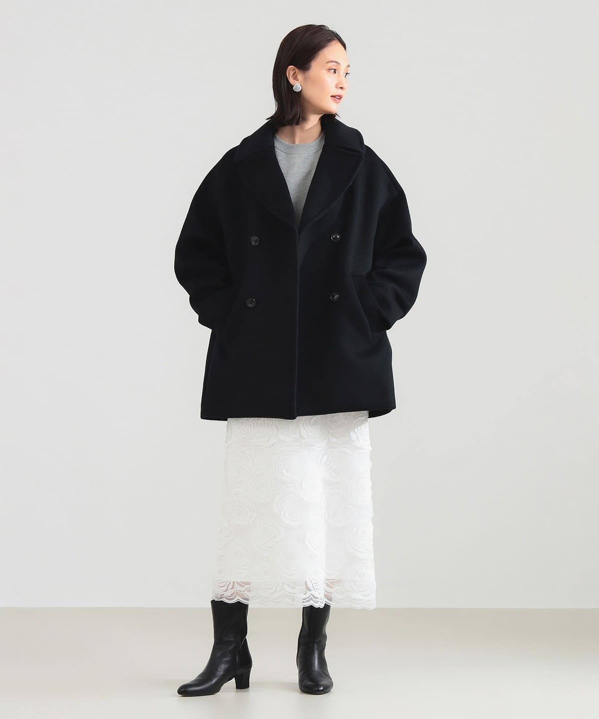 Demi-Luxe BEAMS（デミルクス ビームス）TICCA / ウール ピーコート