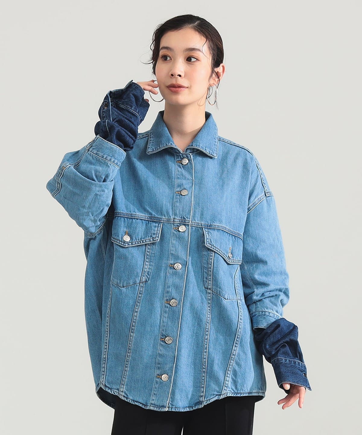 FACON JACMIN / COSMO fj Vc u] WOMEN BLUE DENIM S