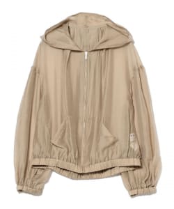 three dots / シャイニー フーディー ブルゾン