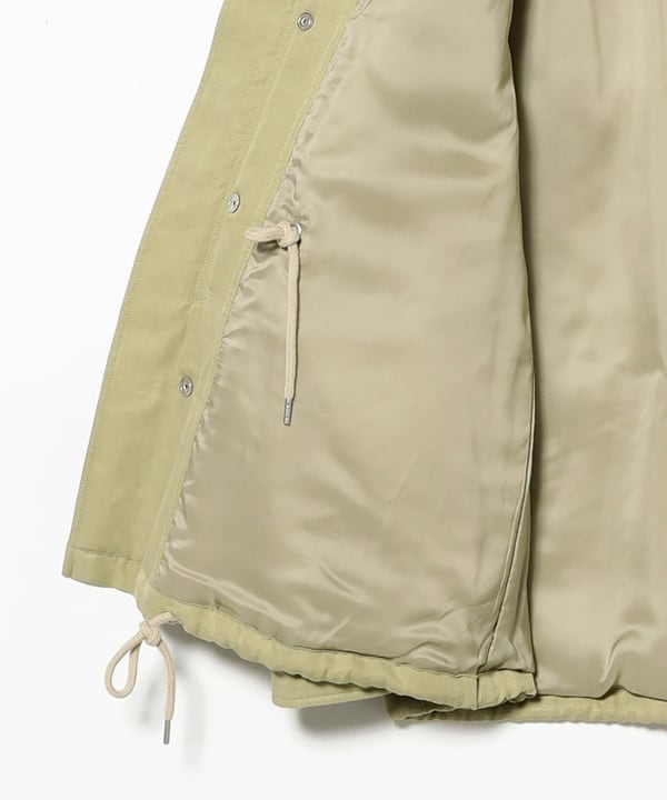 AURALEE / BRUSHED SILK LINEN SATIN PADDED MILITARY BLOUSON