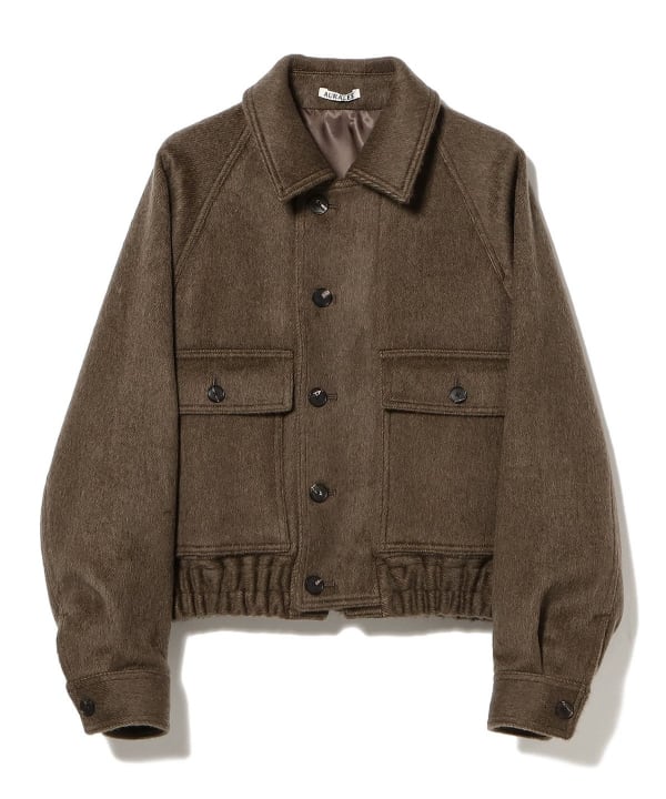 AURALEE / HAIRY WOOL MOHAIR CHAMBRAY BLOUSON