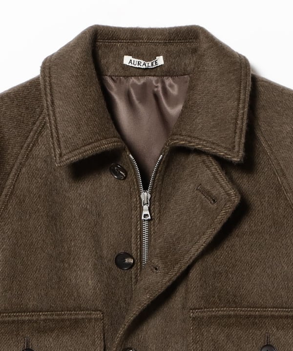 AURALEE / HAIRY WOOL MOHAIR CHAMBRAY BLOUSON