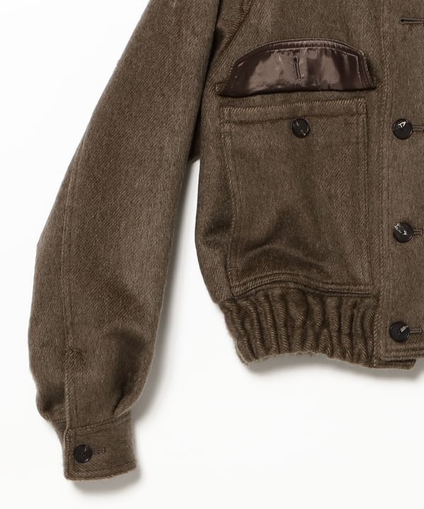 AURALEE / HAIRY WOOL MOHAIR CHAMBRAY BLOUSON
