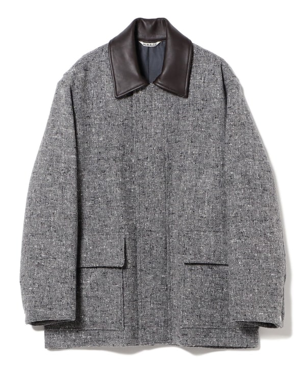 AURALEE / HOMESPUN TWEED ZIP BLOUSON