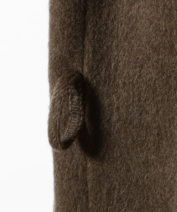 AURALEE / HAIRY WOOL MOHAIR CHAMBRAY SOUTIEN COLLAR COAT