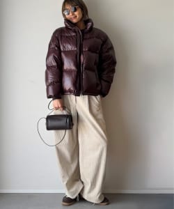 【別注】エディター坪田あさみ × WOOLRICH × Demi-Luxe BEAMS / パッカブル コクーン ダウンブルゾン