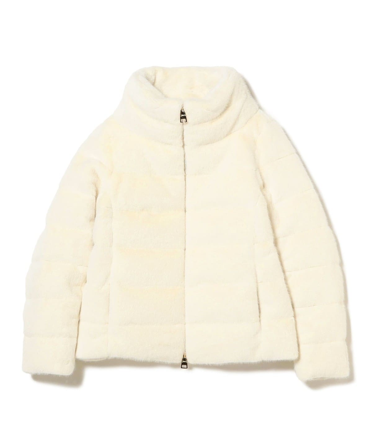 HERNO ヘルノ / フェイクファー ハイネック ブルゾン ブルゾン WOMEN WHITE 38 HERNO ヘルノ / フェイクファー ハイネック ブルゾン ブルゾン WOMEN WHITE 38