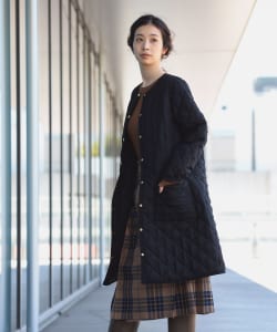 Traditional Weatherwear × Demi-Luxe BEAMS / 別注 ARKLEY ウール キルト ロングコート