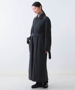 AURALEE / QUILTED LIGHT SILK COTTON COAT