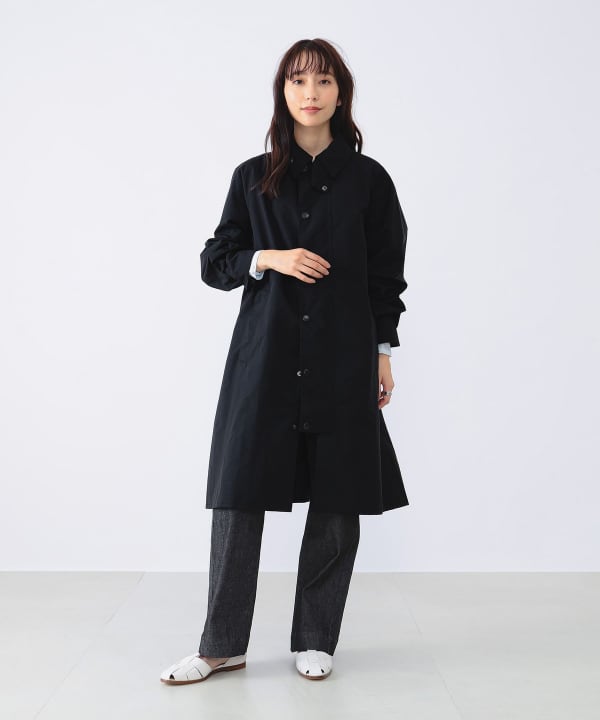 Demi-Luxe BEAMS Barbour / EXMOOR nylon coat (coat stainless steel 