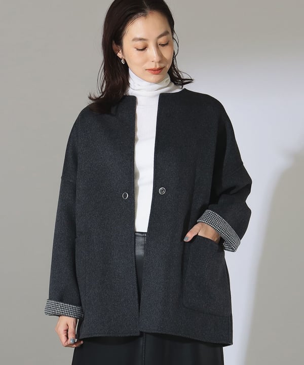 新品Demi-Luxe BEAMS ウールリバーミドルコート 34