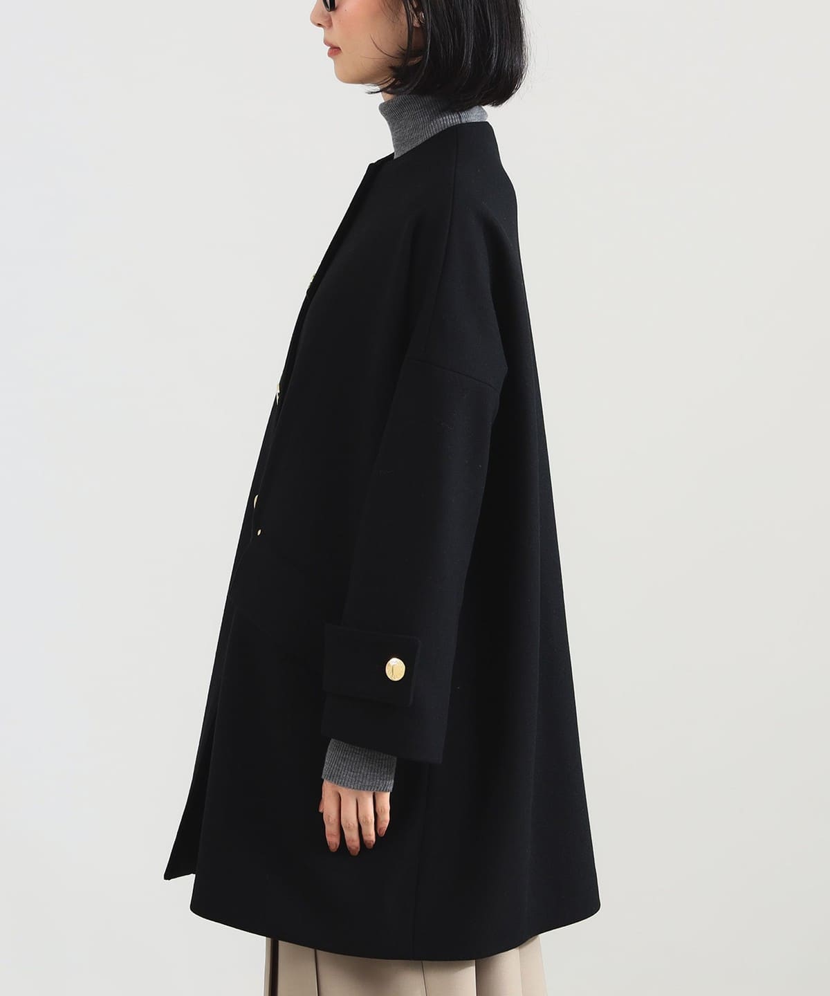 Demi-Luxe BEAMS シャギーノーカラーコート Demi-Luxe BEAMS（デミルクス ビームス）の「Demi-Luxe BEAMS