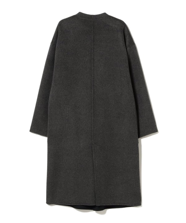 【美品】Demi-Luxe BEAMS リバーシブル ロング コート M Demi-Luxe BEAMS ノーカラーコート コート 「ビームスの百名品