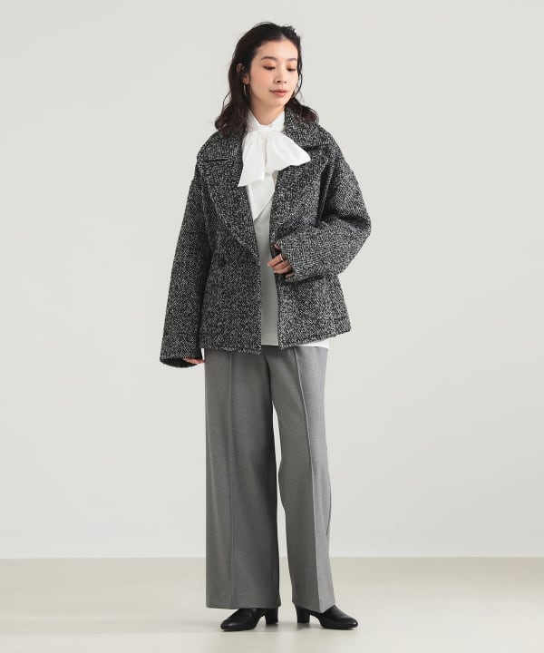 Demi-Luxe BEAMS（デミルクス ビームス）ループツイード ピーコート