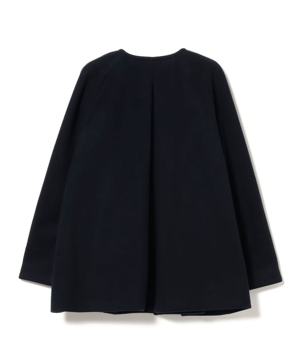 美品 デミルクス ビームス 6.8万円 高級イタリア製生地 ノーカラーコート Demi-Luxe BEAMS（デミルクス ビームス）【BLACK FRIDAY対象】ソフト