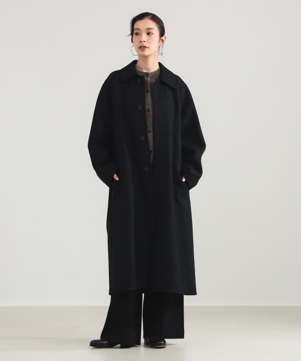 バルマンオム　ウールメルトンピーコート　黒　46 バルマンオム ウールメルトンピーコート 黒 46 OVERCOAT】ウール