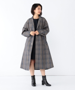 CINOH / チェック ボンディングコート