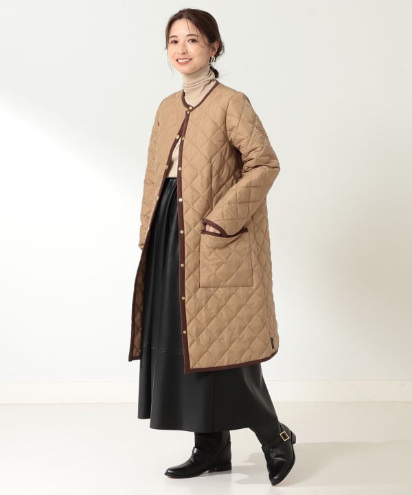 Demi-Luxe BEAMS Traditional Weatherwear キルティング ロングコート-