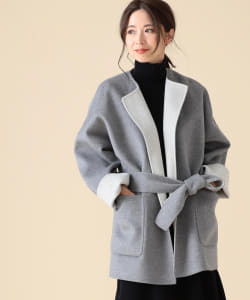 Demi-Luxe BEAMS / ベルト付き リバーコート