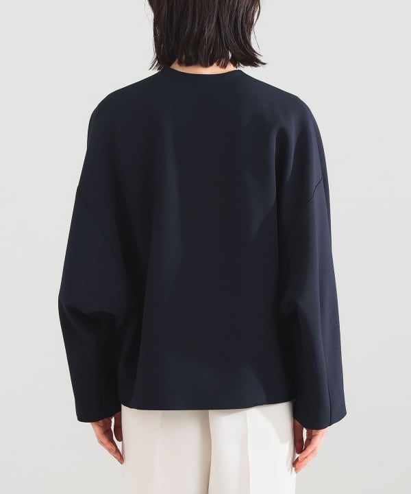 beams MSHノーカラーハーフコート BEAMS HEART｜リバー ノーカラー ハーフ ジャケット | Rakuten Fashion