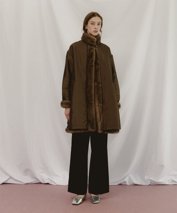 BEAMS SALON / リバーシブル フェイクファー コート