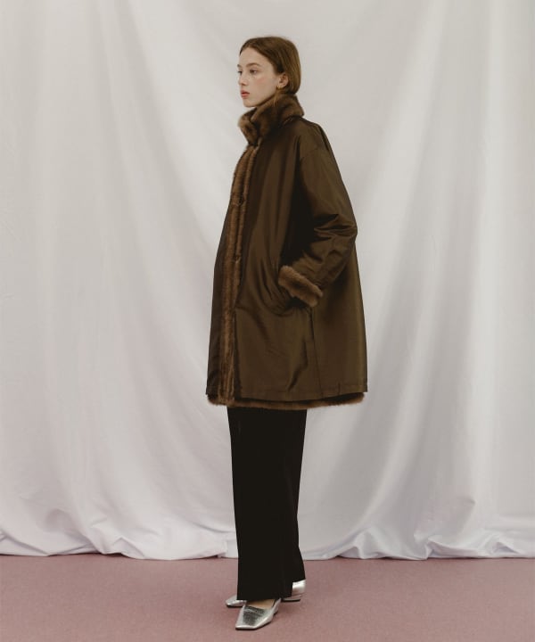 BEAMS SALON / リバーシブル フェイクファー コート