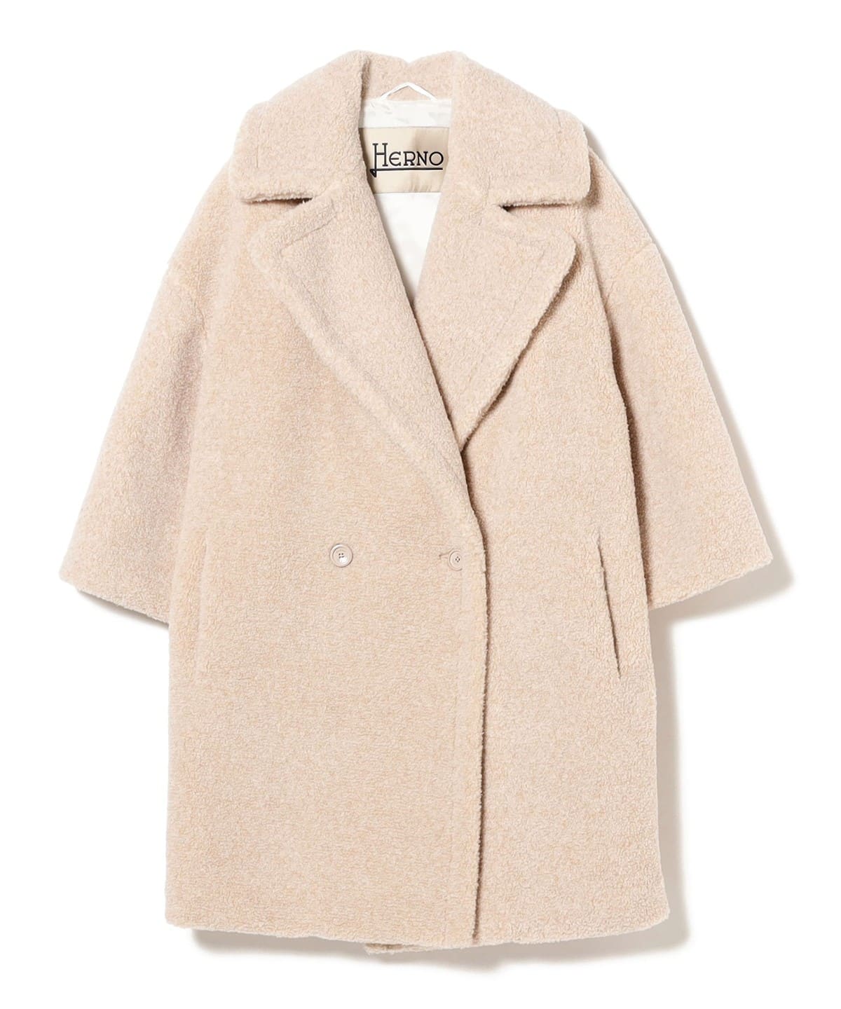 HERNO ヘルノ / フェイクファー ポンチョ風 コート コート WOMEN CREAM 40