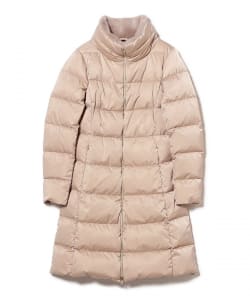 HERNO / 襟元フェイクファー ロングダウン コート