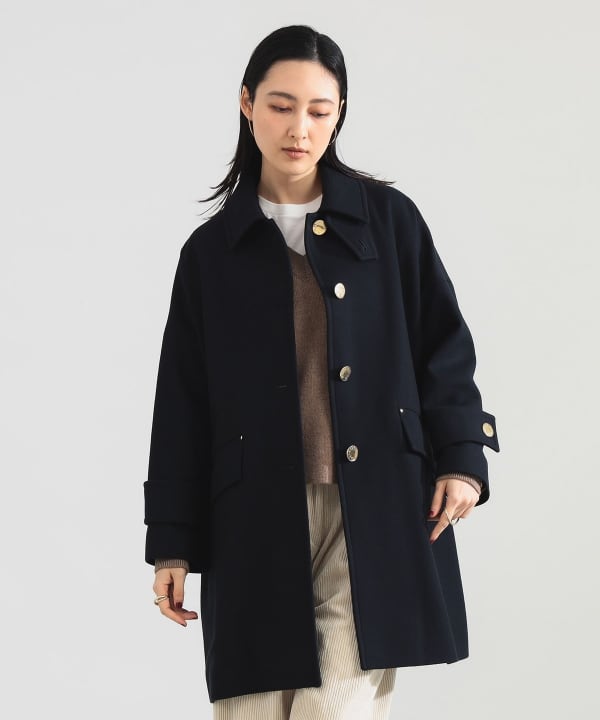 【モアバリエーション開催中】MACKINTOSH / NEW HUMBIE レオパード コート〈NAVY〉