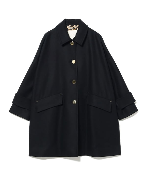 【モアバリエーション開催中】MACKINTOSH / NEW HUMBIE レオパード コート〈NAVY〉