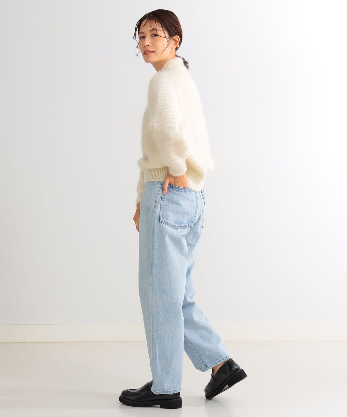 Demi-Luxe BEAMS Demi-Luxe BEAMS YLEVE Denim baggy pants (denim