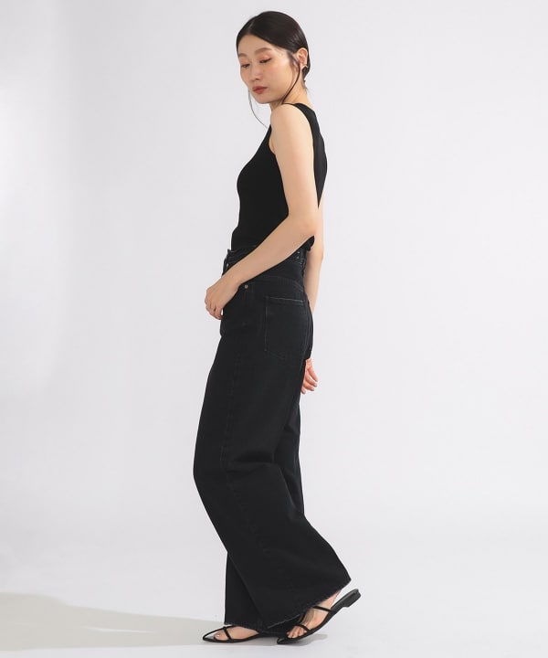 ⭐️未使用&お値下げ中⭐️Demi-Luxe BEAMS ブラックデニムパンツ 25 Demi-Luxe BEAMS（デミルクス ビームス）【別注】upper hights / THE