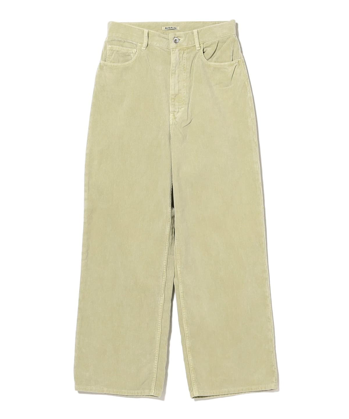 AURALEE オーラリー / PIGMENT DYED FINX CORDUROY WIDE 5P PANTS パンツ WOMEN DUSTY LIME 1 AURALEE オーラリー / PIGMENT DYED FINX CORDUROY WIDE 5P PANTS パンツ WOMEN DUSTY LIME 1