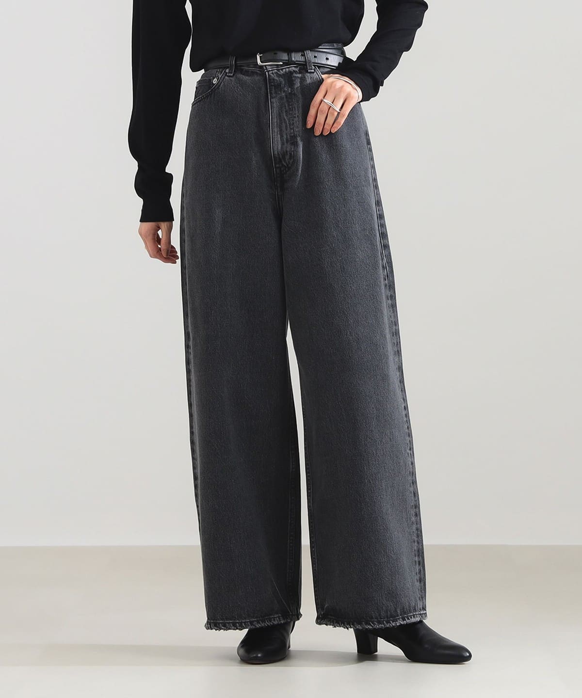 23SS❣️LE PHIL ハイウエストデニムワイドパンツ S インディゴ 極美品 Demi-Luxe BEAMS（デミルクス ビームス）【タイムセール】YLEVE / ハイ