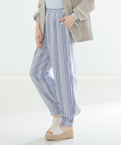 Demi-Luxe BEAMS / サッカー タブ付き パンツ