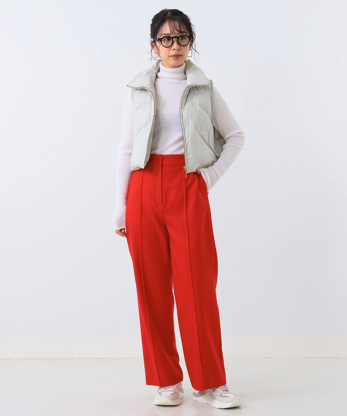 Demi-Luxe BEAMS（デミルクス ビームス）ウールフラノ ピンタック