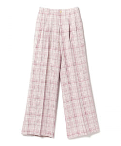 AURALEE / LINEN SILK CHECK PANTS