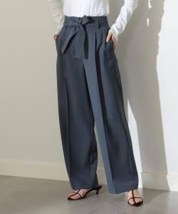 Demi-Luxe BEAMS / ベルト付き 2タックパンツ