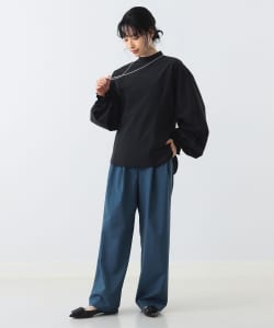 Demi-Luxe BEAMS / 女裝 雙打褶 高腰 長褲