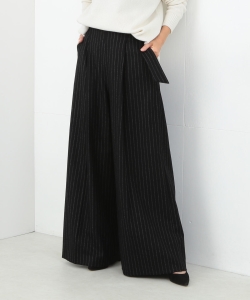 VONDEL / ストライプ ベルトワイドパンツ