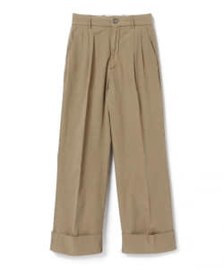 BERWICH / シアサッカー クロップド ワイドパンツ