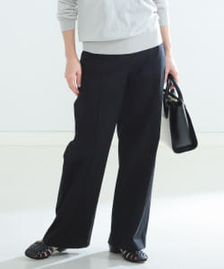 Demi-Luxe BEAMS / フロントピンタック ワイドパンツ