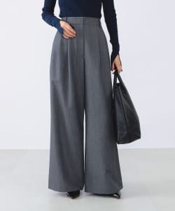 Demi-Luxe BEAMS / 女裝 府綢 雙褶 長褲