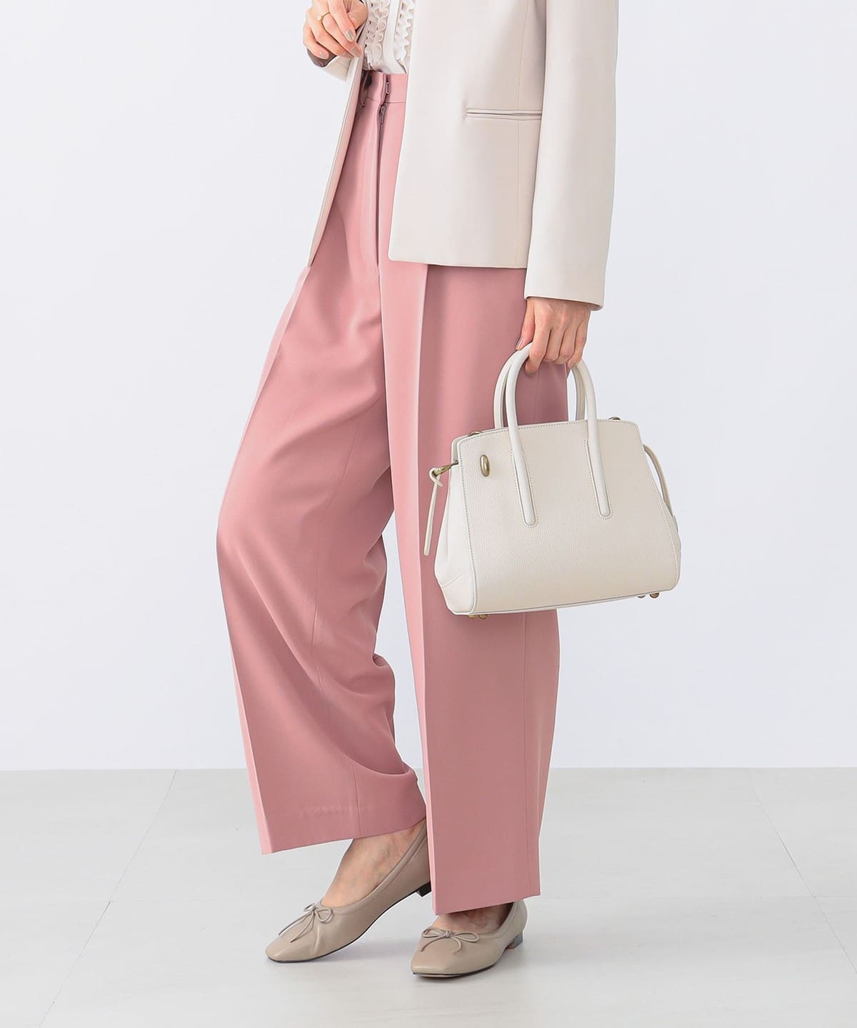 ソフト ドレープ タックパンツ パンツ WOMEN PINK 38 ソフト ドレープ タックパンツ パンツ WOMEN PINK 38