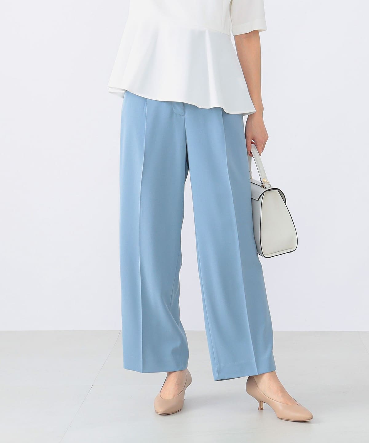 ソフト ドレープ タックパンツ パンツ WOMEN BLUE 36 ソフト ドレープ タックパンツ パンツ WOMEN BLUE 36